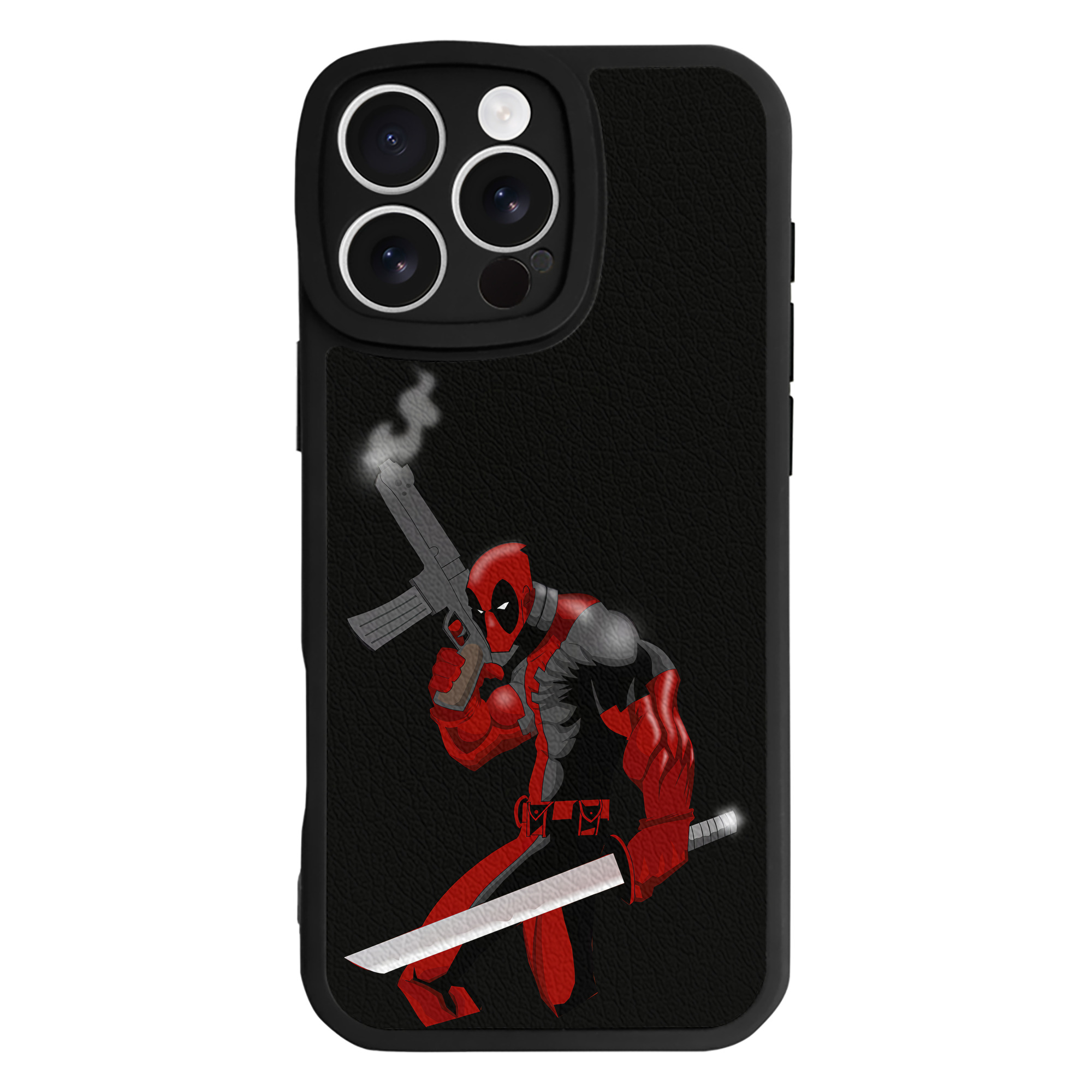 （画像用） Deadpool デッドプール 【iPhone 16シリーズ対応】シリコンスマホケース（レザー調） 材質：シリコン